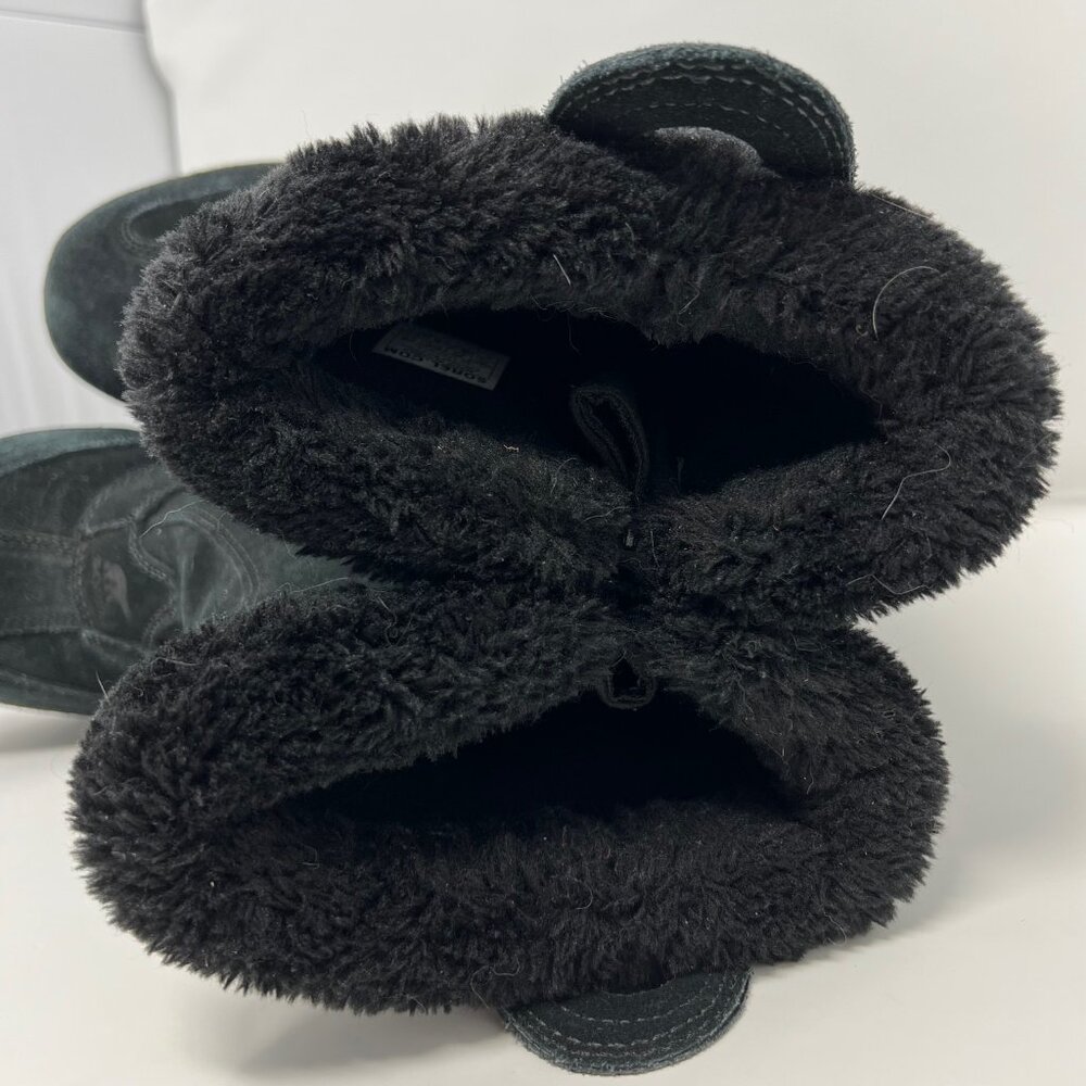 Sorel Waterfall Slip 2 NL1782 Suede Insulated Thinsulate Zip Black Women US 10 - Picture 10 of 12
